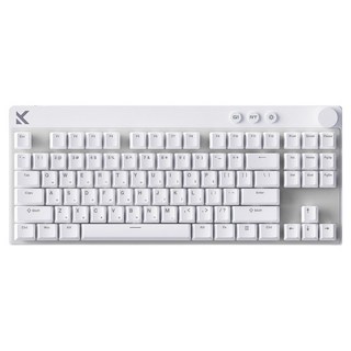 프리플로우 레피드트리거 유선 텐키리스 게이밍 키보드, 화이트, MIX87 256K, 아폴로축