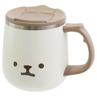 Sabu MOOMOO 復古文青可愛不鏽鋼保冷保溫馬克杯, 1個, 400ml, 海豹