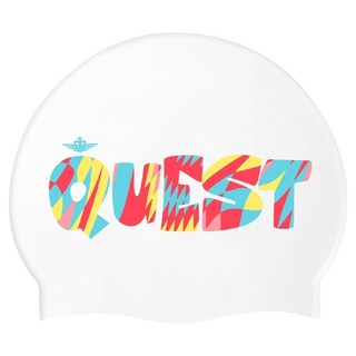 JQUEEN Jaked Quest 矽膠泳帽 JG6SWH075C, 1個, 白色