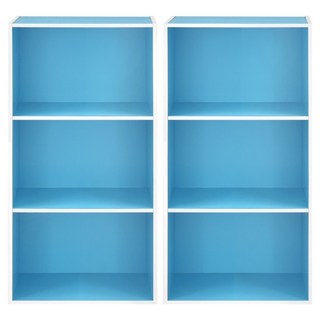 HOPMA 合馬家具 日式木紋三層櫃 G-309LB 2個, 水藍色