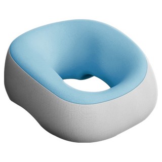 StarGo 記憶棉中空美容院趴枕/家用推拿按摩枕/SPA按摩趴枕/午休趴睡枕/防手麻辦公室午睡枕, 淺藍拼色, 1個