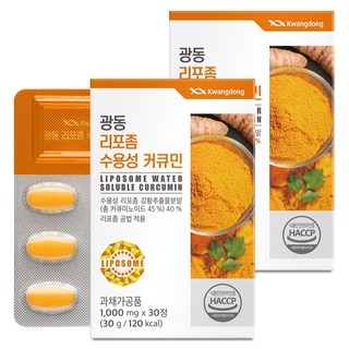 광동제약 리포좀 수용성 커큐민 30g, 30정, 2개