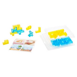 edx education Busy Play 五格骨牌 3D 立體拼圖套裝, 1套, yellow, blue, 24件