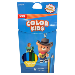deLi 得力 COLOR KIDS 大三角色鉛筆 EC00600, 1套, 12個