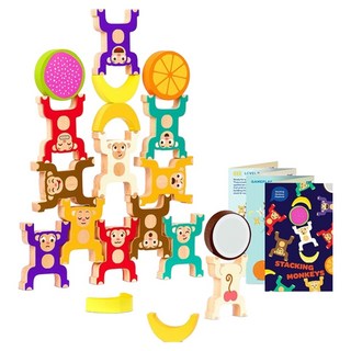 battat EDUCATION 聊育系列 猴力嗨疊疊樂, 1套, 多色