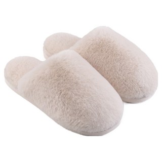 아리코 보송한 털 거실 슬리퍼, 아이보리, 1개