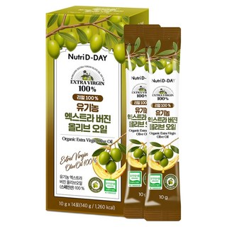 Nutri D-DAY 真100%有機特級初榨橄欖油 14入, 140g, 1個