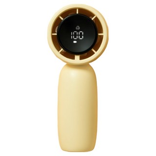 딜팩토리 미니 핸디형 휴대용 무선 손풍기, DF-marcarons1, 옐로우