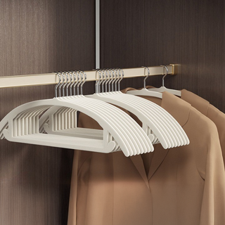 프렌지 가벼운 벨벳 논슬립 옷걸이 44cm, 화이트, 10개