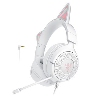 RAZER 雷蛇 貓耳耳機麥克風, Kraken Kitty V3 X, 白色