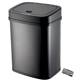 DAY&DAY 日日家居 電子感應自動垃圾桶 附電池 V1012LG 12L, 黑色, 1層