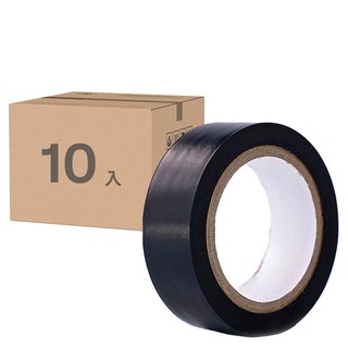 FANCY LIFE 電工絕緣膠帶 黑色 10入, 1組