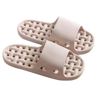 OMORY 編織PVC浴室排水拖鞋, 灰色, 1套