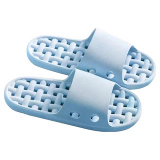 OMORY 編織PVC浴室排水拖鞋, 藍色, 1套