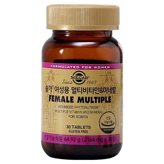 솔가 여성용 멀티비타민 & 미네랄, 30정, 1개