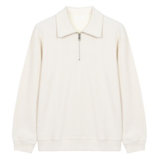 BASSO Homme 男士半拉鍊華夫格紋T恤 WSX3KR04A