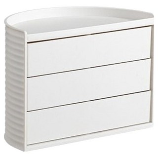 Flori 旋轉式3層抽屜收納盒, 白色, 1個