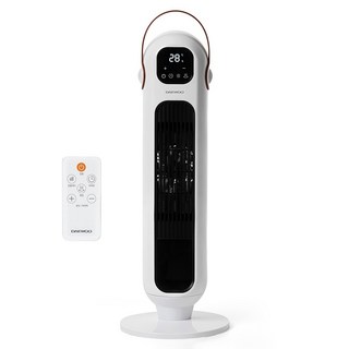 DAEWOO 大宇 低噪音PTC塔型遙控電暖器, 白色, DEH-PT12R