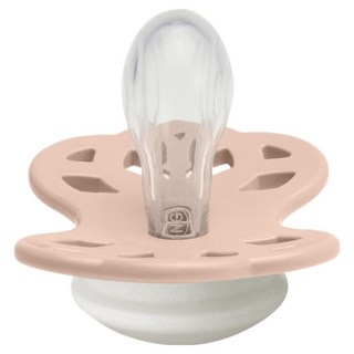 BIBS Infinity 雙扁型矽膠奶嘴, 1個, 夜光腮紅, 0~6個月