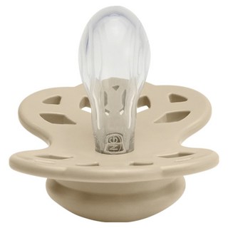 BIBS Infinity 雙扁型矽膠奶嘴, 1個, 香草, 0~6個月