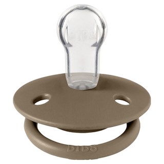 BIBS De Lux 圓形矽膠奶嘴, 0~18個月, 深咖啡色, 1個
