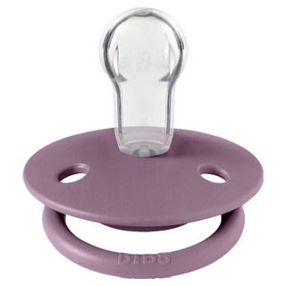 BIBS De Lux 圓形矽膠奶嘴, 0~18個月, 藕紫色, 1個