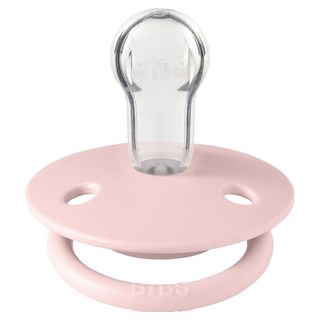 BIBS De Lux 圓形矽膠奶嘴, 0~18個月, 粉紅色, 1個