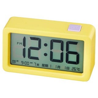Kinyo 繽紛馬卡龍LCD電子鐘 TD-543 1個, 黃色