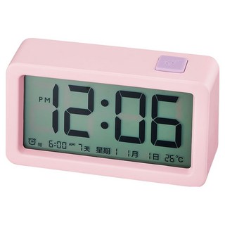 Kinyo 繽紛馬卡龍LCD電子鐘 TD-543 1個, 粉色