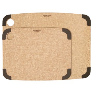 epicurean 棕色矽膠防滑砧板2件組, 1個, 自然色, 中、大