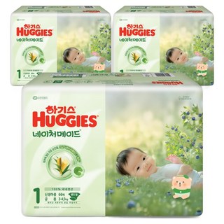 하기스 2025 네이처메이드 밴드형 기저귀 남여공용, 1단계, 198매