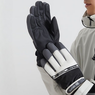 디스티프 남성용 겨울 방한 스키 라이딩 터치 방수 미끄럼방지 장갑, 블랙, 1개