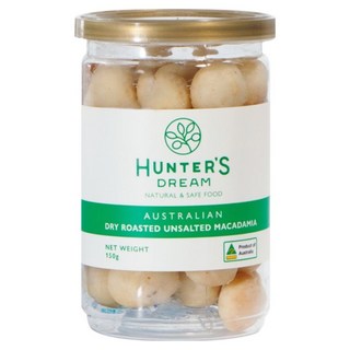 HUNTER'S DREAM 獵人谷之夢 澳洲低溫烘烤無調味夏威夷果, 1個, 150g