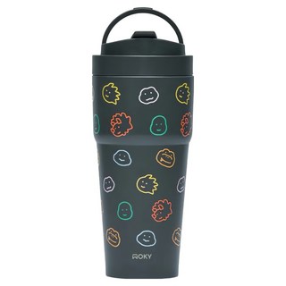 WOKY 沃廚 台灣公司貨 Meets JOGUMAN 雙層陶瓷渾圓杯, 1個, 星辰輪廓, 750ml