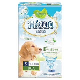 Mores 摩爾思 滿意狗狗寵物尿墊 茉莉花香味, 100片, 1包