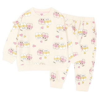 Esther Bunny Little 愛心櫻桃粉紅荷葉邊上下套裝