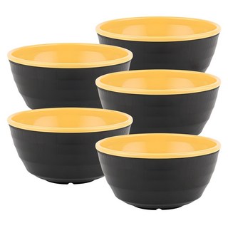 EASY&FREE 機能性烏龍麵碗/泡麵碗, 5個, 黃色