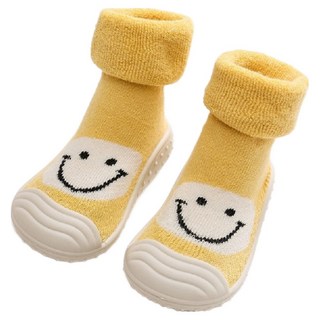 bebehome 居家生活 寬頭防滑透氣膠底學步鞋 高筒笑臉