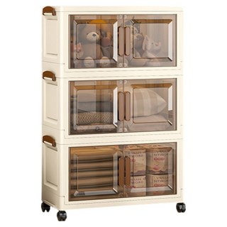 HOUDER 極簡實用層櫃 三層 YP503, 透明茶