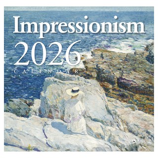 2026 印象派壁掛月曆 牆上藝術, 1個, 白色