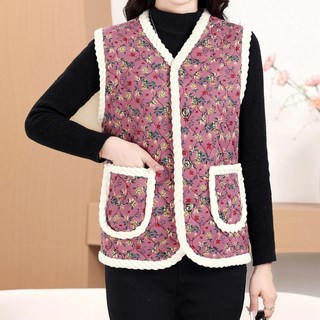 Raratina 女款 Fleta 防寒鄉村風碎花阿嬤背心