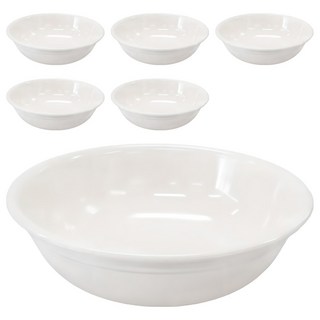 abm 烏龍麵碗 大, 6個, 白色