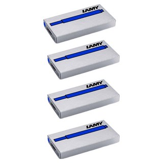 Lamy 鋼筆用卡式墨水管 T10 一盒5入 4盒組, 藍色, 1組