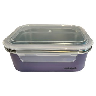 LocknLock 樂扣樂扣 可微波玩美Match 不鏽鋼隔熱便當盒 C8 1.2L, 丁香紫, 1個
