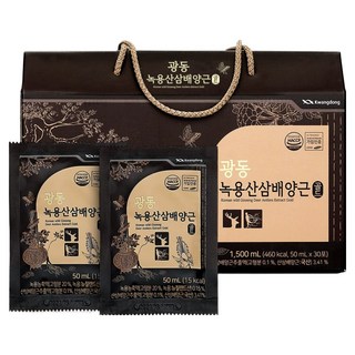 Kwangdong 廣東製藥 鹿茸山蔘培養根 黃金 30入, 1.5L, 1個, 30份