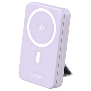 AWSON 歐森 自帶線磁吸無線充 10000mAh Type-C + 蘋果8 PIN, 紫色, AWP-5733