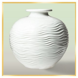 波紋月亮罐圖畫框 招財 開業 喬遷禮物 橄欖綠, 亮面金色