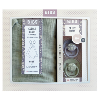 BIBS x Liberty安撫寶寶禮盒組, 0-18m, 1套, 灰綠色