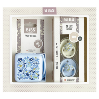 BIBS x Liberty 印花系列禮盒組, 0-18m, 1套, 寶貝藍