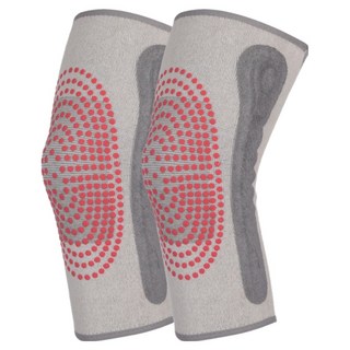 StarGo 石墨烯雙魚鱗彈簧支撐減壓護膝/能量自發熱護膝腿套/護具 非醫療用 緩解老寒腿/膝關節不適 2件組, 1組, 灰色